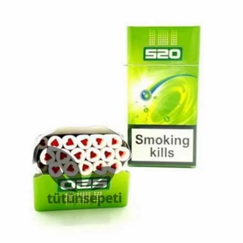 520 2 Ways Green Kalpli sigara - Mentol Yeşil Elma - 2