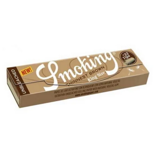 Smoking Thinnest Brown King Size sarma kağıdı + Zıvanalı - 2