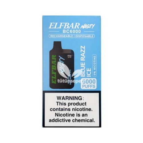 Elf Bar BC6000 Blue Razz Ice Puff - Nasty - 4