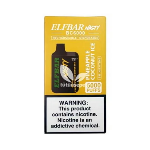 Elf Bar BC6000 Pineapple Coconut Ice Puff - Nasty - 4