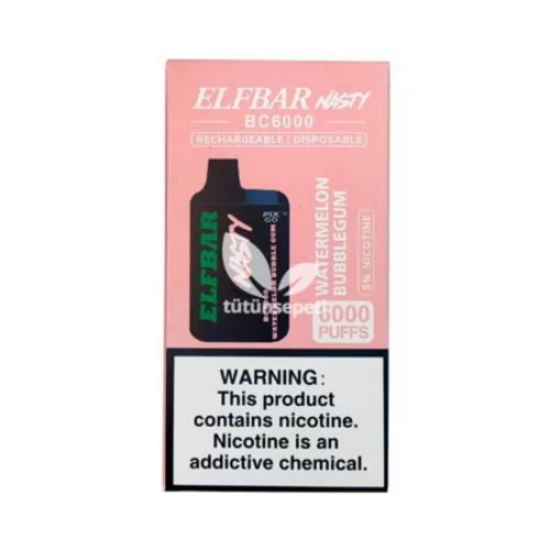 Elf Bar BC6000 Watermelon Bubble Gum Puff - Nasty - 4