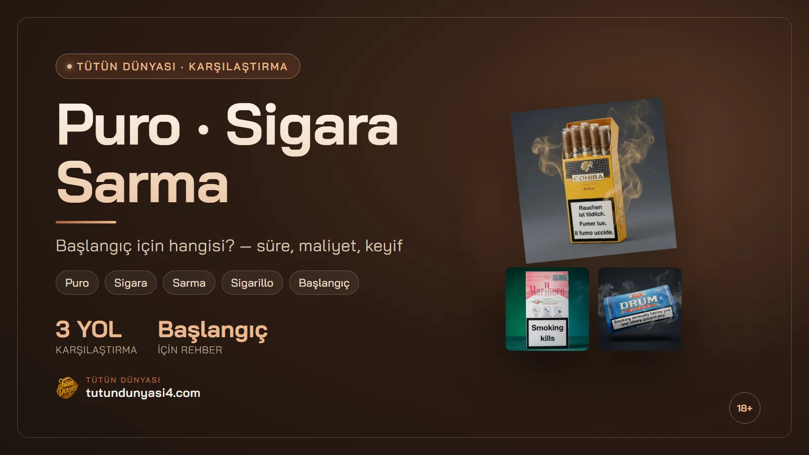 Puro mu Sigara mı Sarma mı? Başlangıç İçin Hangisi?